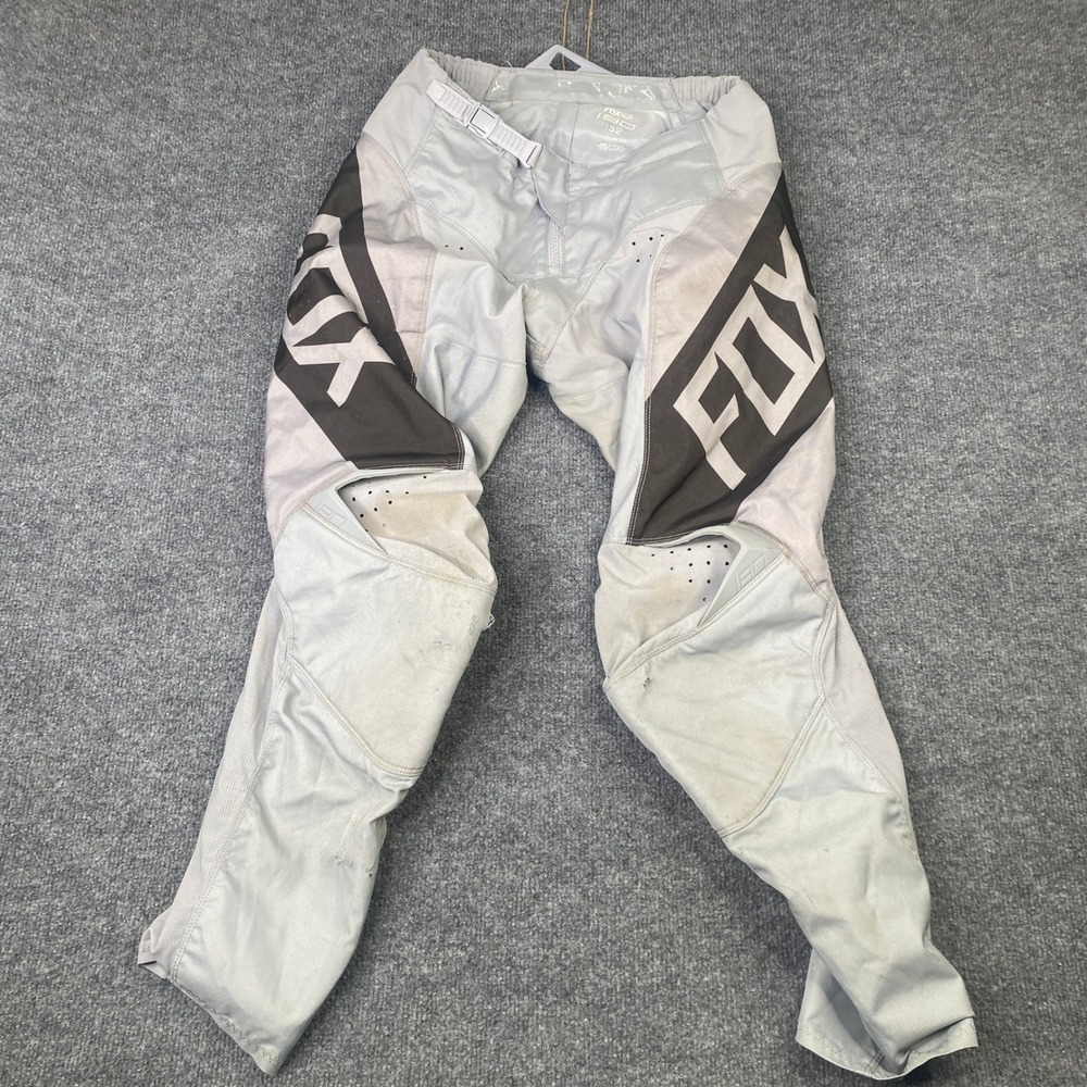 Fox Racing 180 Motocross Pants Grey Black Mens Size 32 Dirt Bike Riding Gear